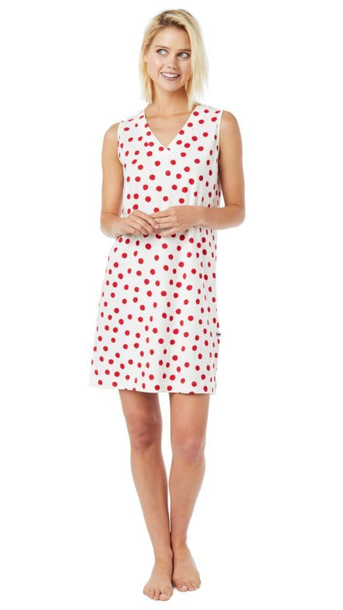 Sprinkle Dots Pima Knit Nightgown Main Red