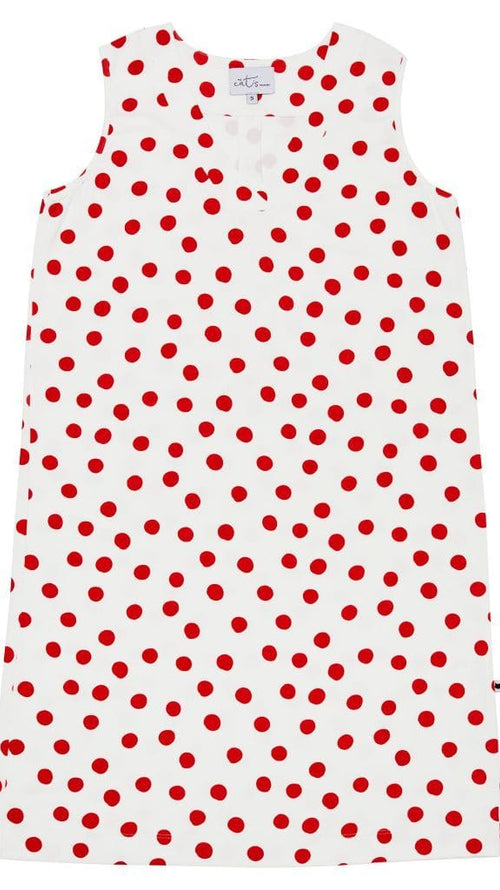 Sprinkle Dots Pima Knit Nightgown Extra Red