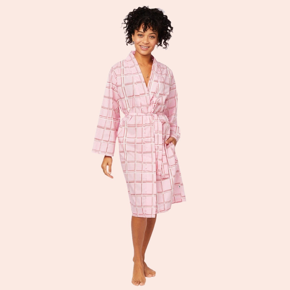 Pretty in Pink Luxe Pima Kimono Robe Main Pink