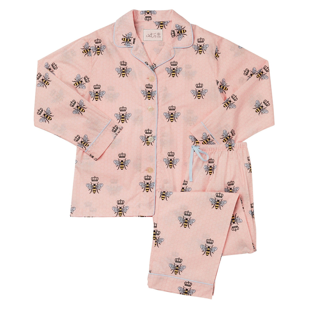 Queen Bee Luxe Pima Pajama Wide Pink