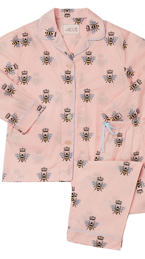 Queen Bee Luxe Pima Pajama Wide Pink