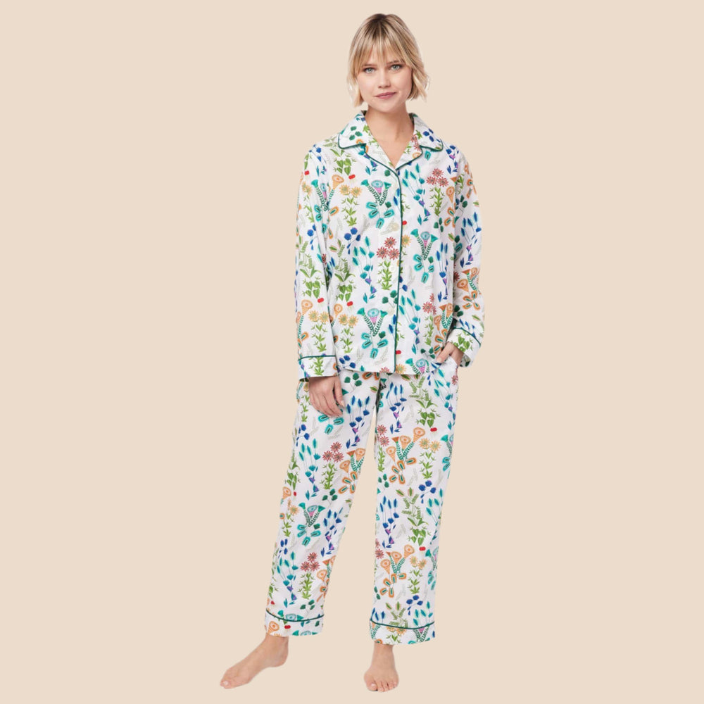 Botanical Gardens Luxe Pima Pajama Extra White