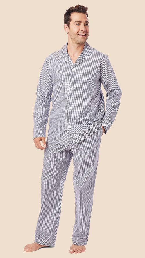 East Side Men's Luxe Pima Pajama Wide White