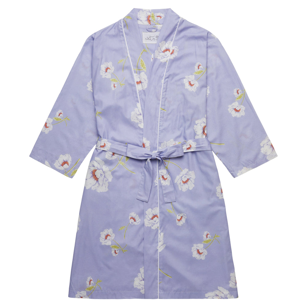 Isabella Luxe Pima Kimono Robe Description Lavender