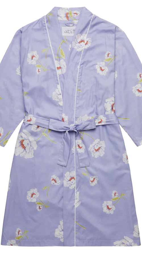 Isabella Luxe Pima Kimono Robe Description Lavender