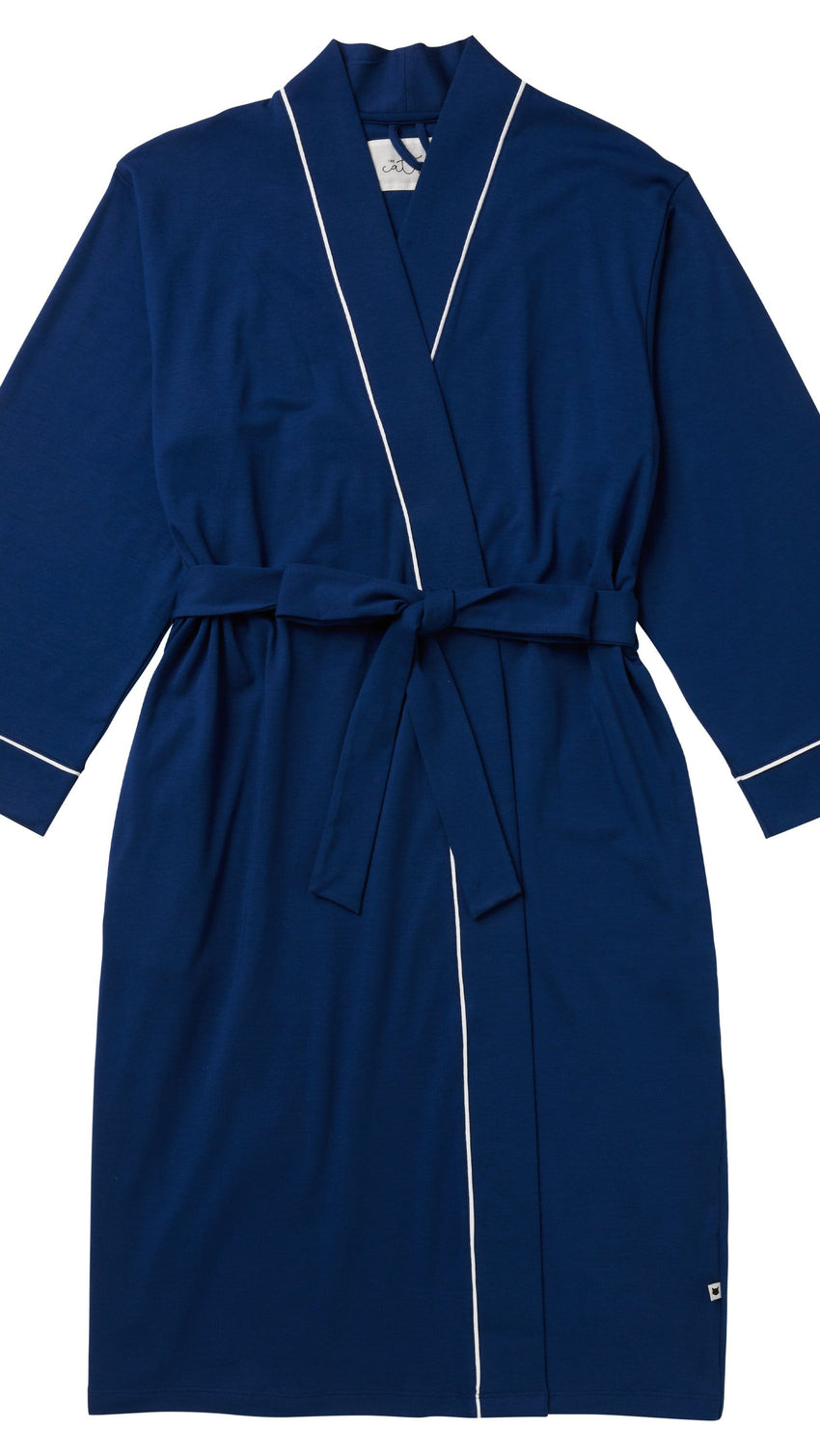 Classic Pima Knit Robe - Marine Blue Extra Marine Blue