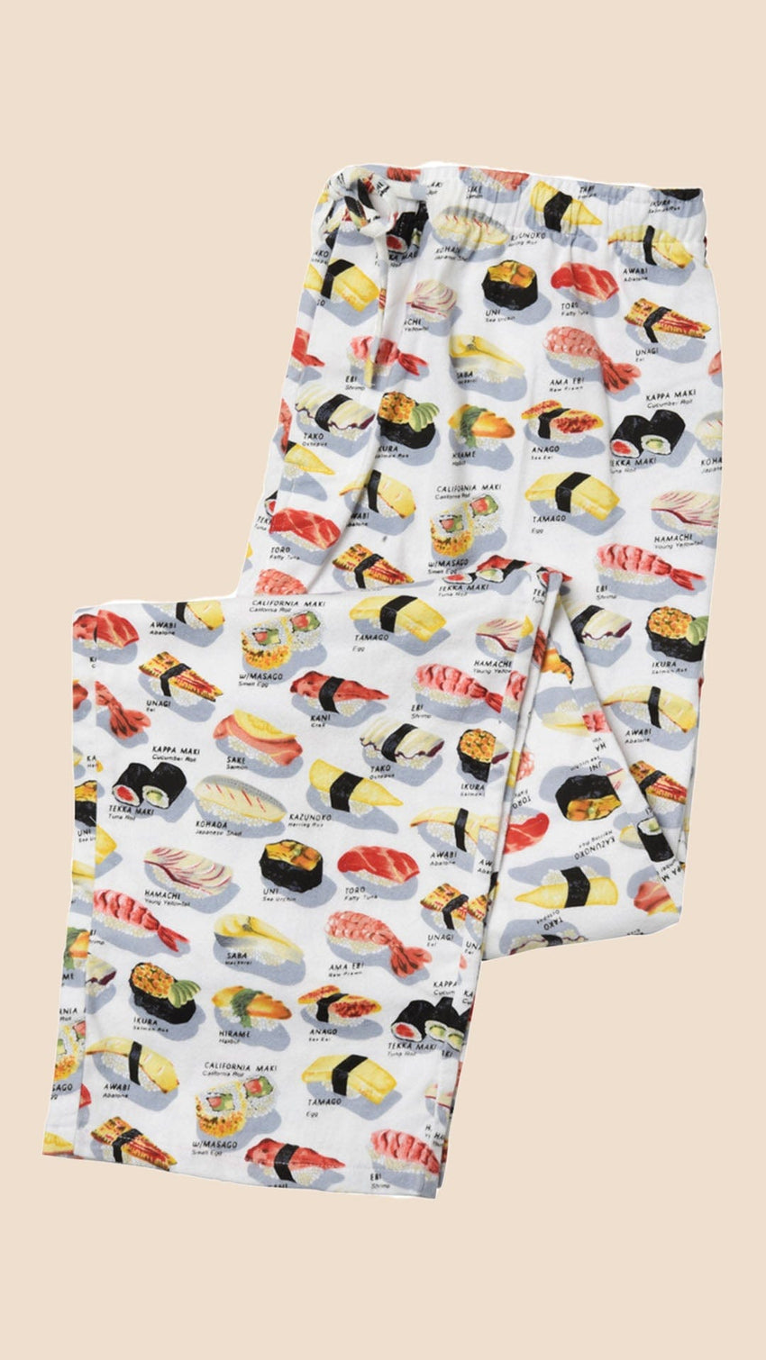 Men's Sushi Cotton Pajama Pant Main White