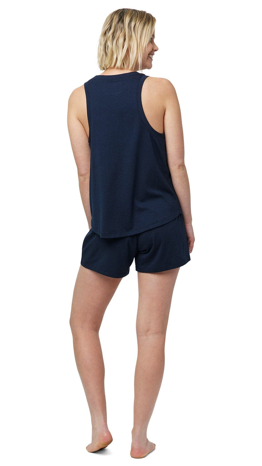 Classic Pima Knit Tank with Short Hover Midnight