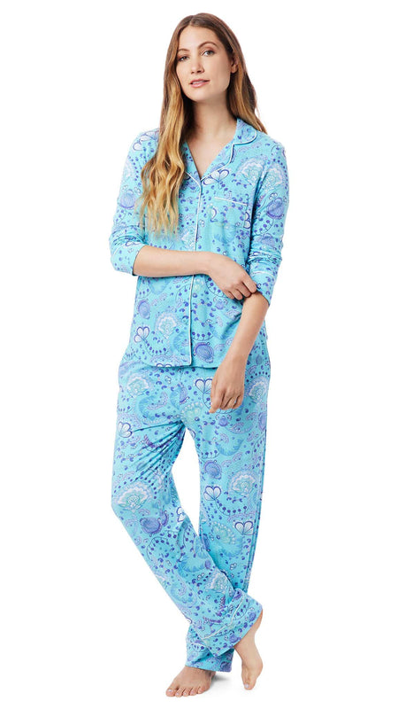 Malia Pima Knit Short-Sleeved Sleep Shirt – The Cat's Pajamas
