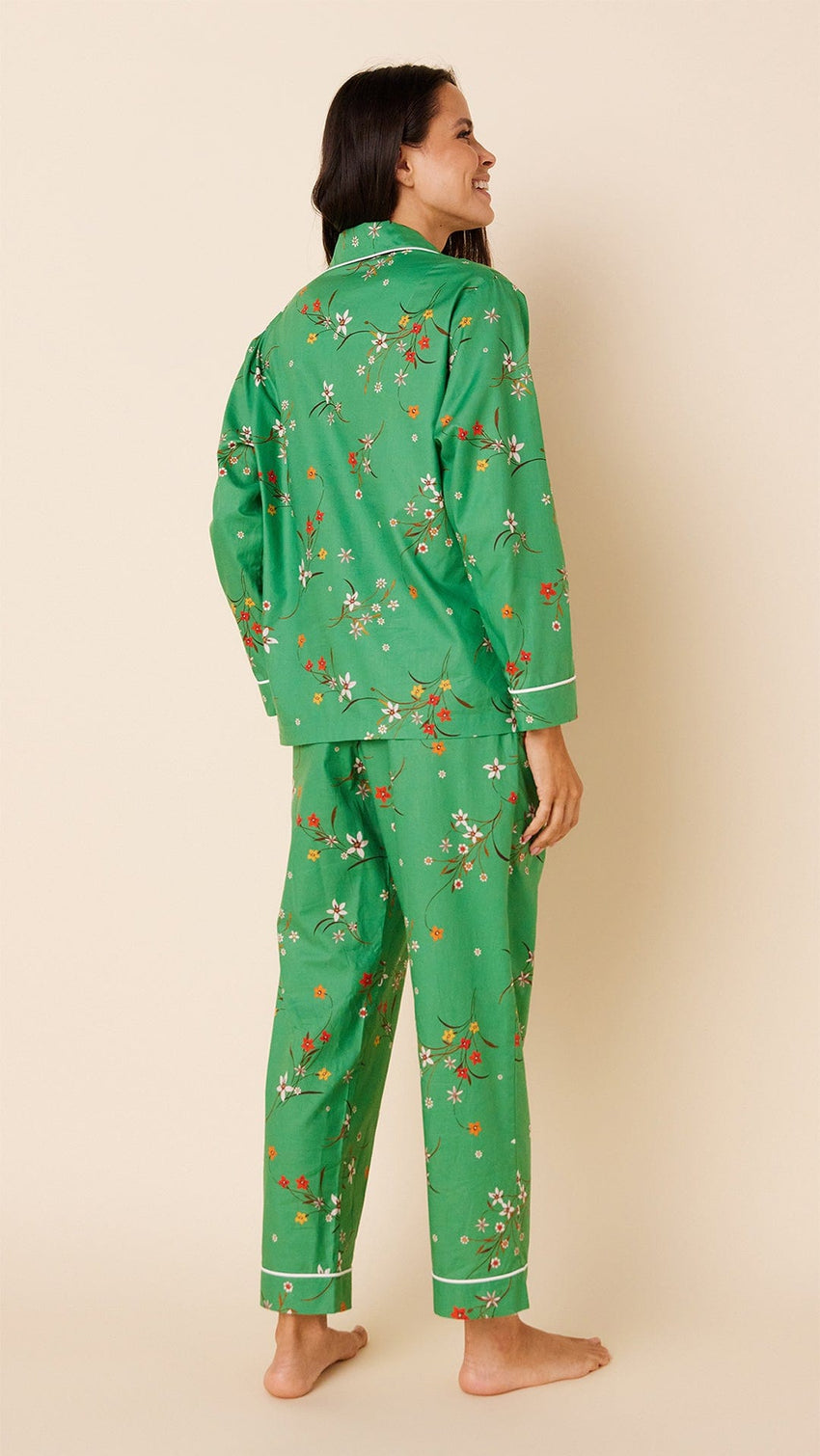 Amelia Luxe Pima Pajama Hover Extra Green