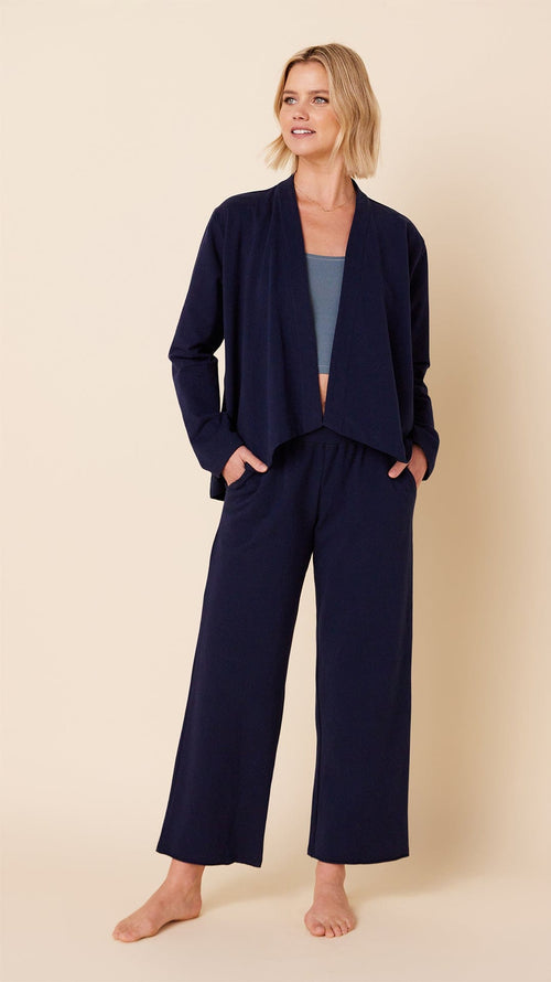 The Cat's Lounge Wide Leg Lounge Pant Wide Midnight