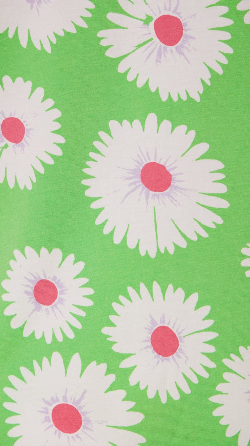 Daisies for Days Pima Knit Romper Extra Green