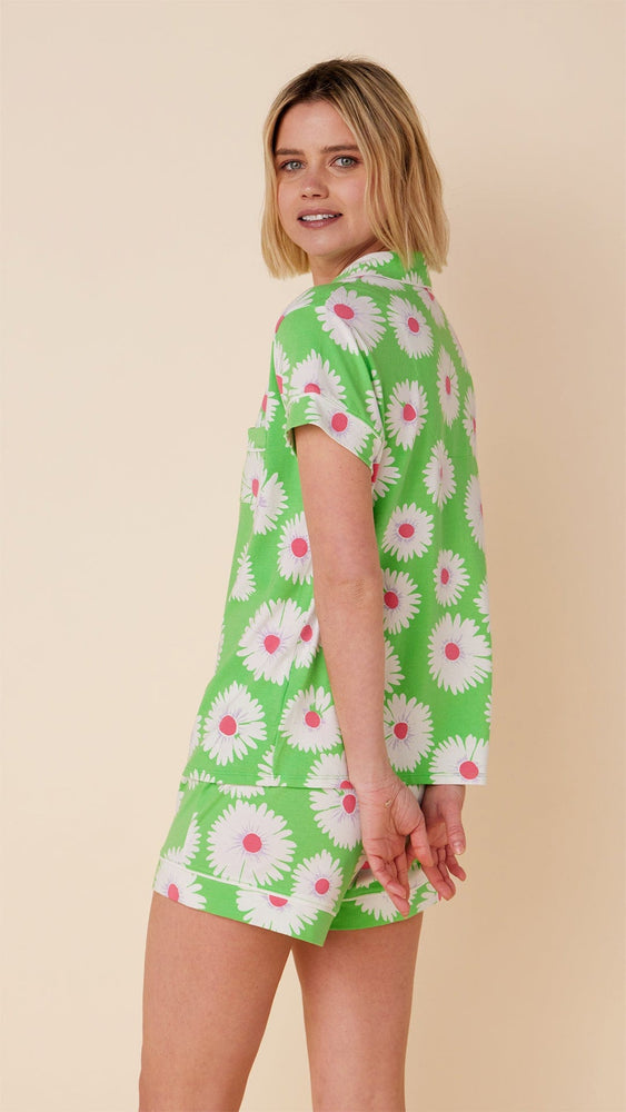 Daisies for Days Pima Knit Short Set Hover Extra Green
