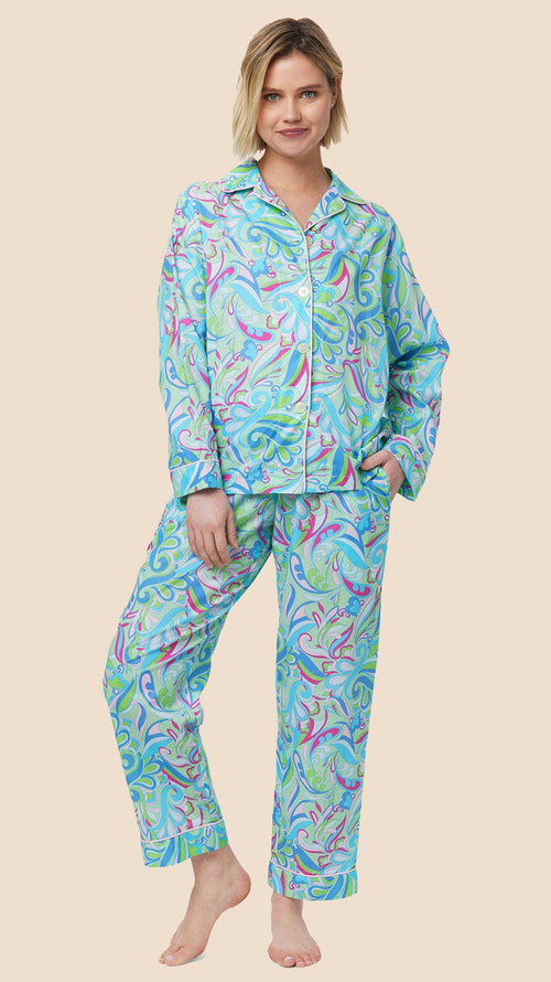 Day Tripper Luxe Pima Pajama Main Green