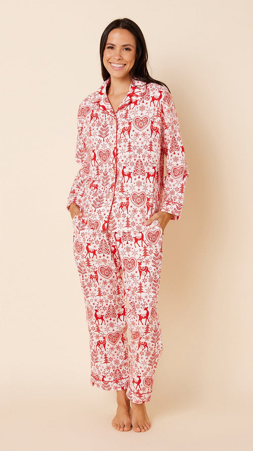 Holly Jolly Flannel Pajama Red Main