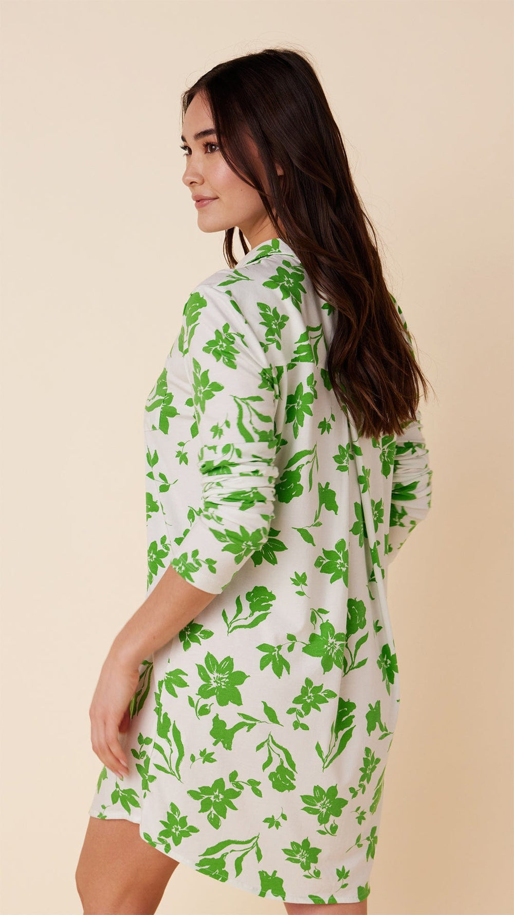 Isa Pima Knit Night Shirt Hover White