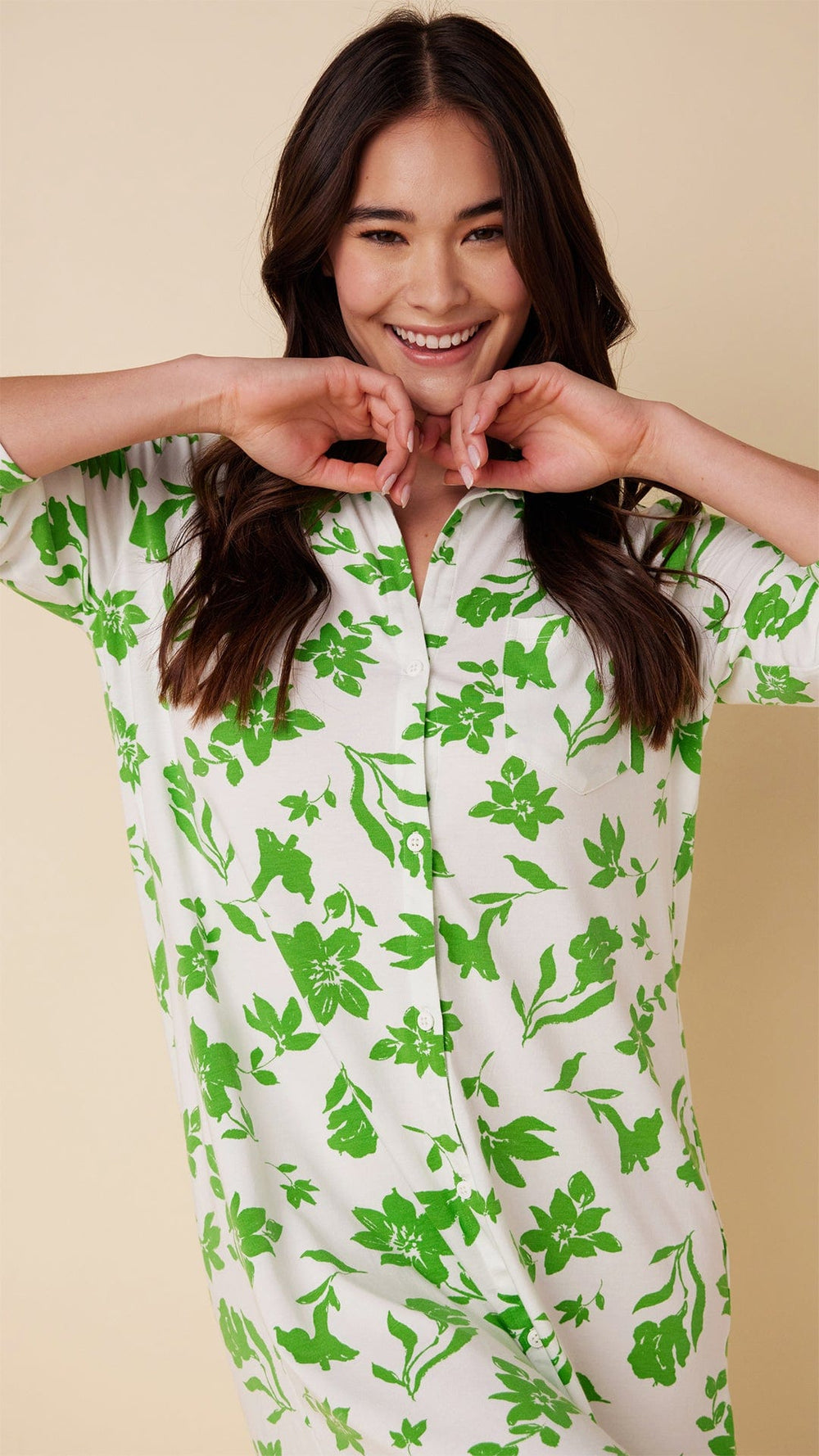 Isa Pima Knit Night Shirt Extra White