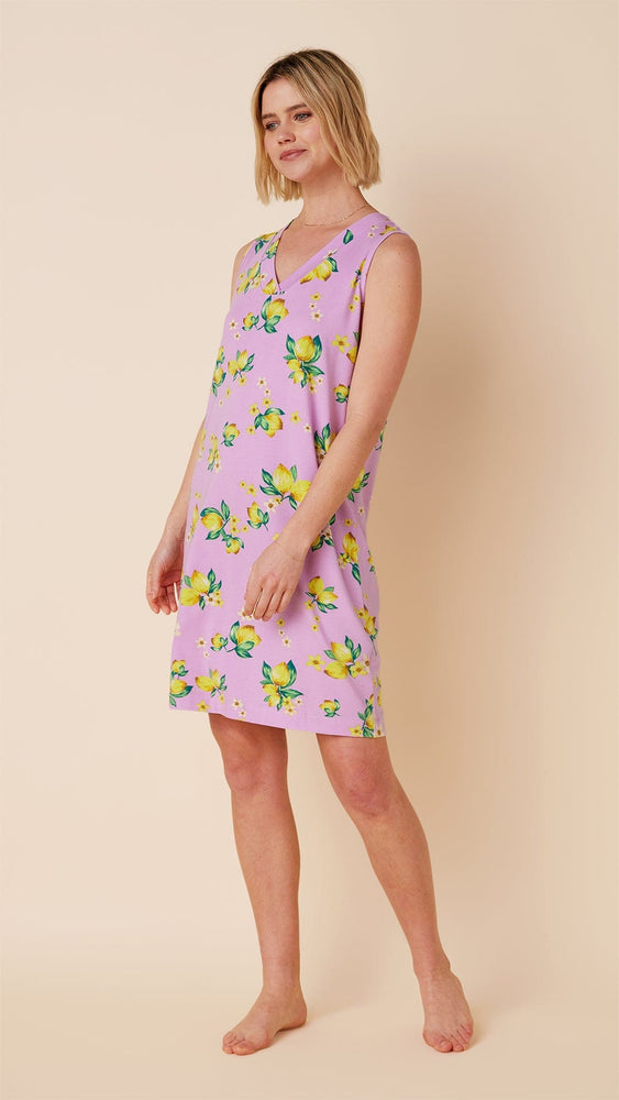 Lemon Blossom Pima Knit Nightgown Main Lavender