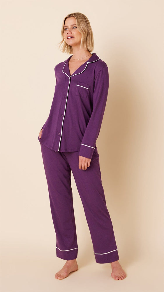 Classic Pima Knit Pajama Aubergine Main