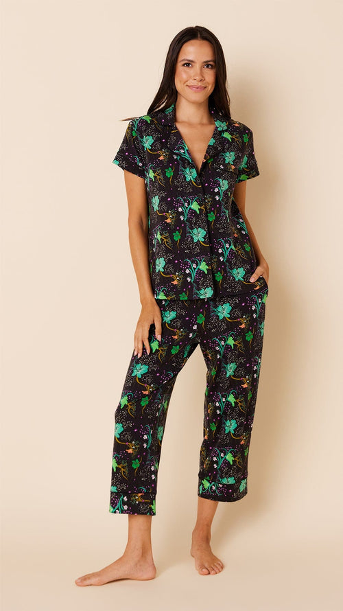 Stargazer Pima Knit Capri Hover Black
