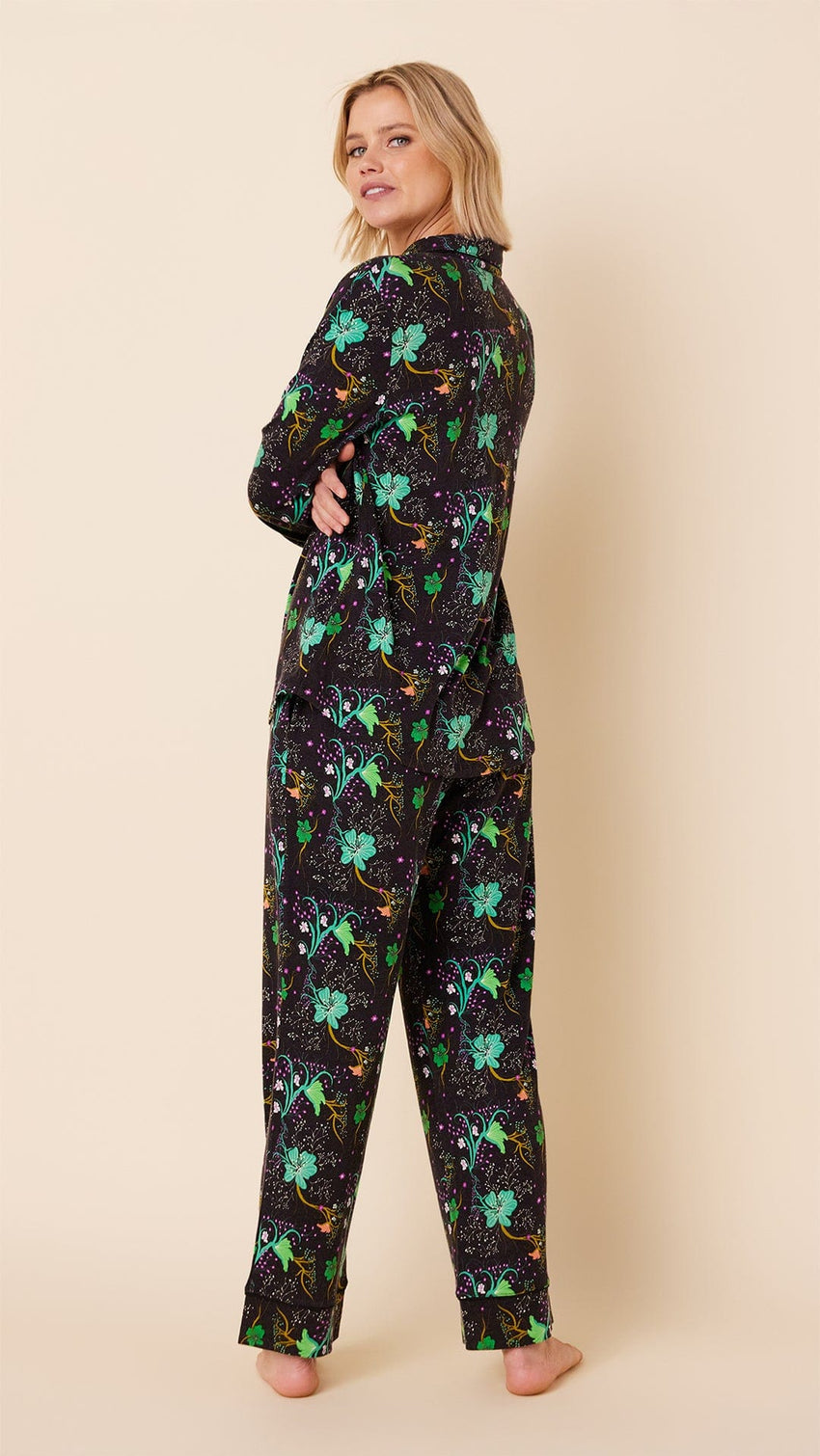 Stargazer Pima Knit Pajama Hover Black
