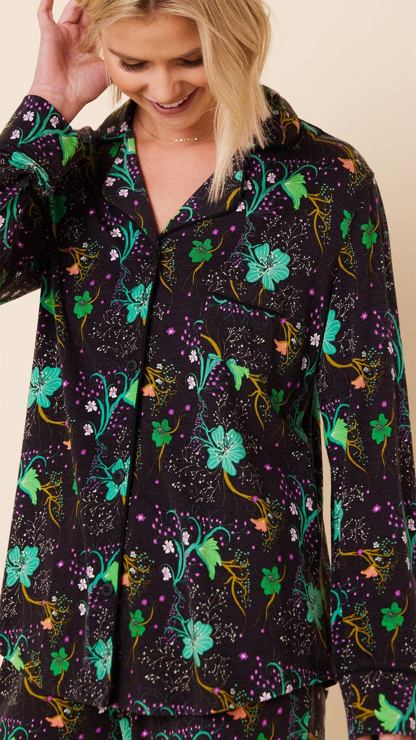 Stargazer Pima Knit Pajama Main Black